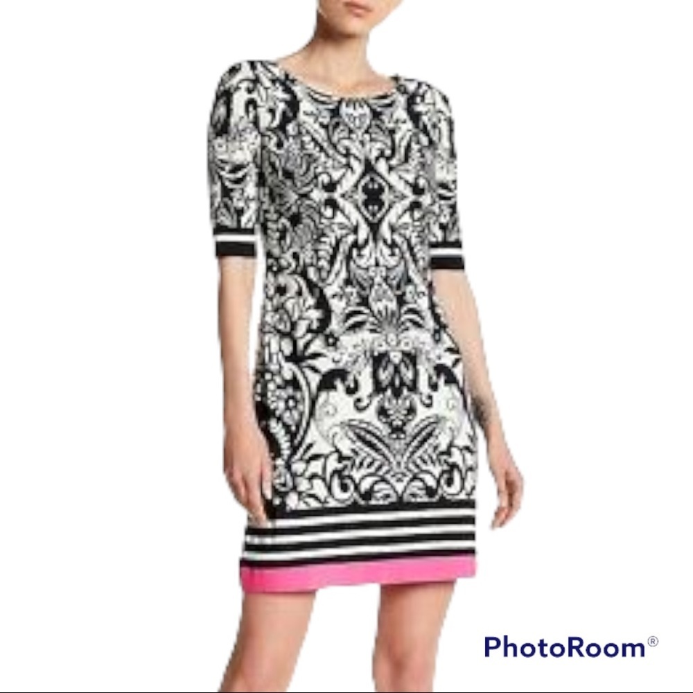 Eliza J Dress in Black & White, size 14- VGUC